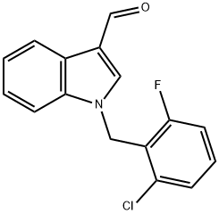 1-(2-CHLORO-6-FLUOROBENZYL)-1H-INDOLE-3-CARBALDEHYDE Struktur