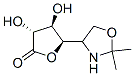 2(3H)-Furanone, 5-[(4R)-2,2-dimethyl-4-oxazolidinyl]dihydro-3,4-dihydroxy-, (3R,4S,5R)- (9CI) Struktur