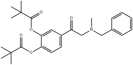 4-(2-(benzyl(Methyl)aMino)acetyl)-1,2-phenylene bis(2,2-diMethylpropanoate) Struktur