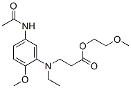 2-methoxyethyl N-[5-(acetylamino)-2-methoxyphenyl]-N-ethyl-beta-alaninate Struktur