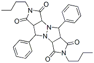 2,7-Dibutyl-5a,8a,10,10a-tetrahydro-5,10-diphenylpyrrolo[3,4-c]pyrrolo[3',4':4,5]pyrazolo[1,2-a]pyrazole-1,3,6,8(2H,3aH,5H,7H)-tetrone Struktur