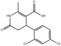 4-(2,4-Dichlorophenyl)-1,4,5,6-tetrahydro-2-methyl-6-oxo-3-pyridinecarboxylic ac Struktur