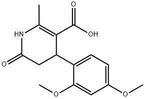 4-(2,4-Dimethoxyphenyl)-1,4,5,6-tetrahydro-2-methyl-6-oxo-3-pyridinecarboxylic a Struktur