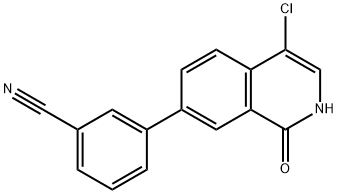 3-(4-CHLORO-1-OXO-1,2-DIHYDROISOQUINOLIN-7-YL)BENZONITRILE Struktur