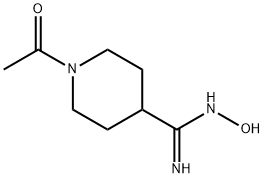 4-Piperidinecarboximidamide,  1-acetyl-N-hydroxy- Struktur