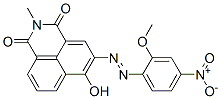 6-hydroxy-5-[(2-methoxy-4-nitrophenyl)azo]-2-methyl-1H-benz[de]isoquinoline-1,3(2H)-dione Struktur