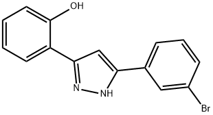 2-[5-(3-bromophenyl)-1H-pyrazol-3-yl]phenol Struktur