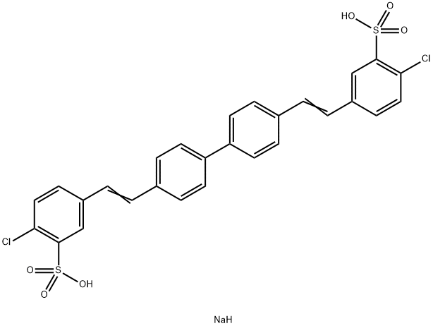 disodium 3,3'-([1,1'-biphenyl]-4,4'-diyldivinylene)bis[6-chlorobenzenesulphonate] Struktur