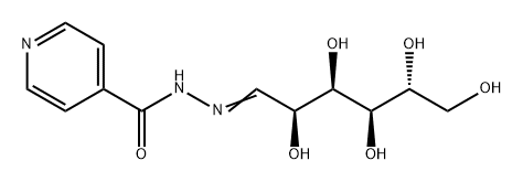 D-Glucose isonicotinoyl hydrazone Struktur