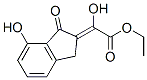 2-Hydroxy-2-(2,3-dihydro-7-hydroxy-1-oxo-1H-inden-2-ylidene)acetic acid ethyl ester Struktur