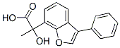 alpha-hydroxy-alpha-methyl-3-phenylbenzofuran-7-acetic acid  Struktur