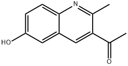 1-(6-Hydroxy-2-Methyl-3-quinolinyl)-ethanone Struktur