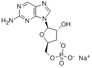 2-AMINOPURINE RIBOSIDE-3',5'-CYCLIC MONOPHOSPHATE SODIUM SALT Struktur