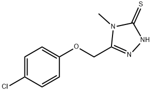 5-[(4-CHLOROPHENOXY)METHYL]-4-METHYL-4H-1,2,4-TRIAZOLE-3-THIOL Struktur