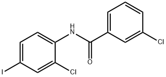 3-Chloro-N-(2-chloro-4-iodophenyl)benzaMide, 97% Struktur