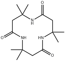 2,2,6,6,10,10-Hexamethyl-1,5,9-triazacyclododecane-4,8,12-trione Struktur