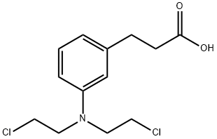 3-[3-[bis(2-chloroethyl)amino]phenyl]propanoic acid Struktur