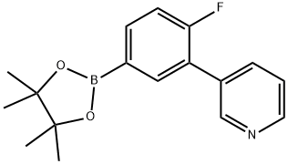 3-(2-FLUORO-5-(4,4,5,5-TETRAMETHYL-1,3,2-DIOXABOROLAN-2-YL)PHENYL)PYRIDINE Struktur