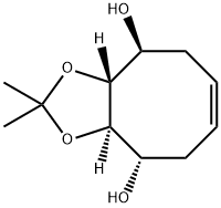 Cycloocta-1,3-dioxole-4,9-diol, 3a,4,5,8,9,9a-hexahydro-2,2-dimethyl-, (3aR,4S,9S,9aR)- (9CI) Struktur