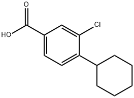 3-chloro-4-cyclohexylbenzoic acid Struktur