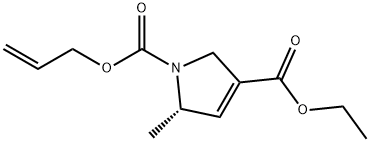 1H-Pyrrole-1,3-dicarboxylic  acid,2,5-dihydro-5-methyl-,3-ethyl  1-(2-propen-1-yl)  ester,(5S)- Struktur