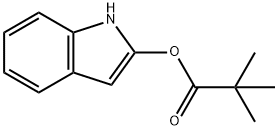 2,2-dimethyl-propionic acid 1H-indol-2-yl ester Struktur