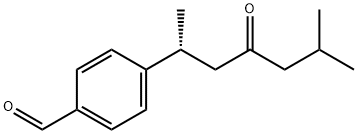 4-[(R)-1,5-Dimethyl-3-oxohexyl]benzaldehyde Struktur