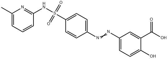 2-Hydroxy-5-[[4-[[(6-Methyl-2-pyridinyl)aMino]sulfonyl]phenyl]azo]benzoic Acid Struktur