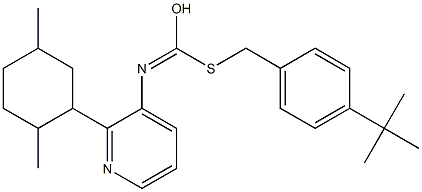 O-(2,5-Dimethylcyclohexyl) S-((4-(1,1-dimethylethyl)phenyl)methyl)-3-pyridinylcarbonimidothioate Struktur