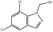 1-Hydroxymethyl-5,7-dichloroindazole Struktur