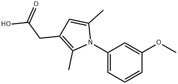 2,5-Dimethyl-1-(3-methoxyphenyl)-1H-pyrrole-3-acetic acid Struktur