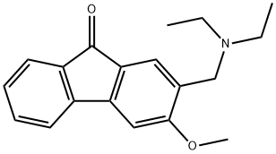 2-(Diethylamino)methyl-3-methoxy-9H-fluoren-9-one Struktur