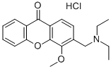 3-(Diethylamino)methyl-4-methoxy-9-xanthone hydrochloride Struktur