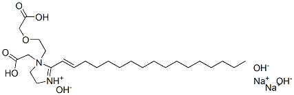 disodium 1-[2-(carboxymethoxy)ethyl]-1-(carboxymethyl)-2-(heptadecenyl)-4,5-dihydro-1H-imidazolium hydroxide Struktur