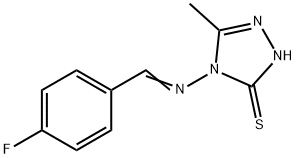 4-[(4-FLUOROPHENYL)METHYLIDENEAMINO]-5-METHYL-2H-1,2,4-TRIAZOLE-3(4H)-THIONE Struktur