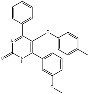 5-(4-Methylphenoxy)-4-phenyl-6-(3-methoxyphenyl)-2(1H)-pyrimidinone Struktur