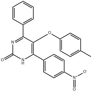 5-(4-Methylphenoxy)-4-phenyl-6-(4-nitrophenyl)-2(1H)-pyrimidinone Struktur