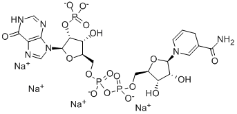 Nicotinamide hypoxanthine dinucleotide phosphate reduced tetrasodium salt Struktur