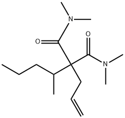 N,N,N',N'-Tetramethyl-2-(1-methylbutyl)-2-(2-propenyl)propanediamide Struktur