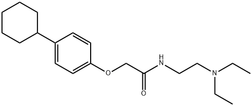 2-(p-Cyclohexylphenyloxy)-N-[2-(diethylamino)ethyl]acetamide Struktur