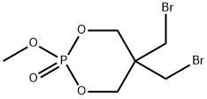 5,5-bis(bromomethyl)-2-methoxy-1,3,2-dioxaphosphorinane 2-oxide Struktur