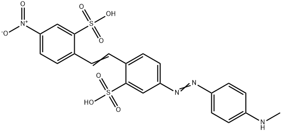 5-[[4-(methylamino)phenyl]azo]-2-[2-(4-nitro-2-sulphophenyl)vinyl]benzenesulphonic acid Struktur