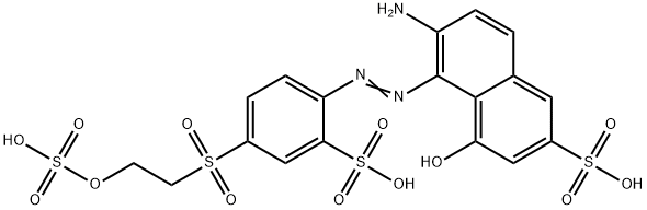 6-amino-4-hydroxy-5-[[2-sulpho-4-[[2-(sulphooxy)ethyl]sulphonyl]phenyl]azo]naphthalene-2-sulphonic acid Struktur