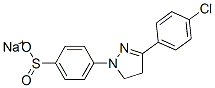 sodium p-[3-(p-chlorophenyl)-4,5-dihydro-1H-pyrazol-1-yl]benzenesulphinate Struktur