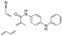 N-(4-anilinophenyl)-2-methyl-prop-2-enamide: buta-1,3-diene: prop-2-en enitrile Struktur