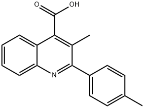 3-METHYL-2-(4-METHYLPHENYL)QUINOLINE-4-CARBOXYLICACID Struktur