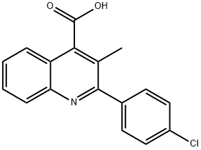 2-(4-CHLORO-PHENYL)-3-METHYL-QUINOLINE-4-CARBOXYLIC ACID Struktur