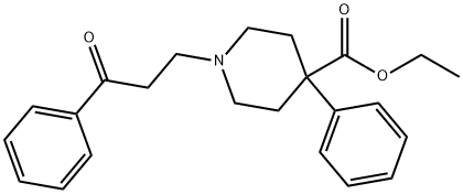 ethyl 1-(3-oxo-3-phenylpropyl)-4-phenylpiperidine-4-carboxylate Struktur