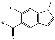 6-CHLORO-1-METHYL-5-INDOLECARBOXYLIC ACID Struktur