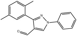 [3-(2,5-DIMETHYLPHENYL)-1-PHENYLPYRAZOL-4-YL]FORMALDEHYDE Struktur